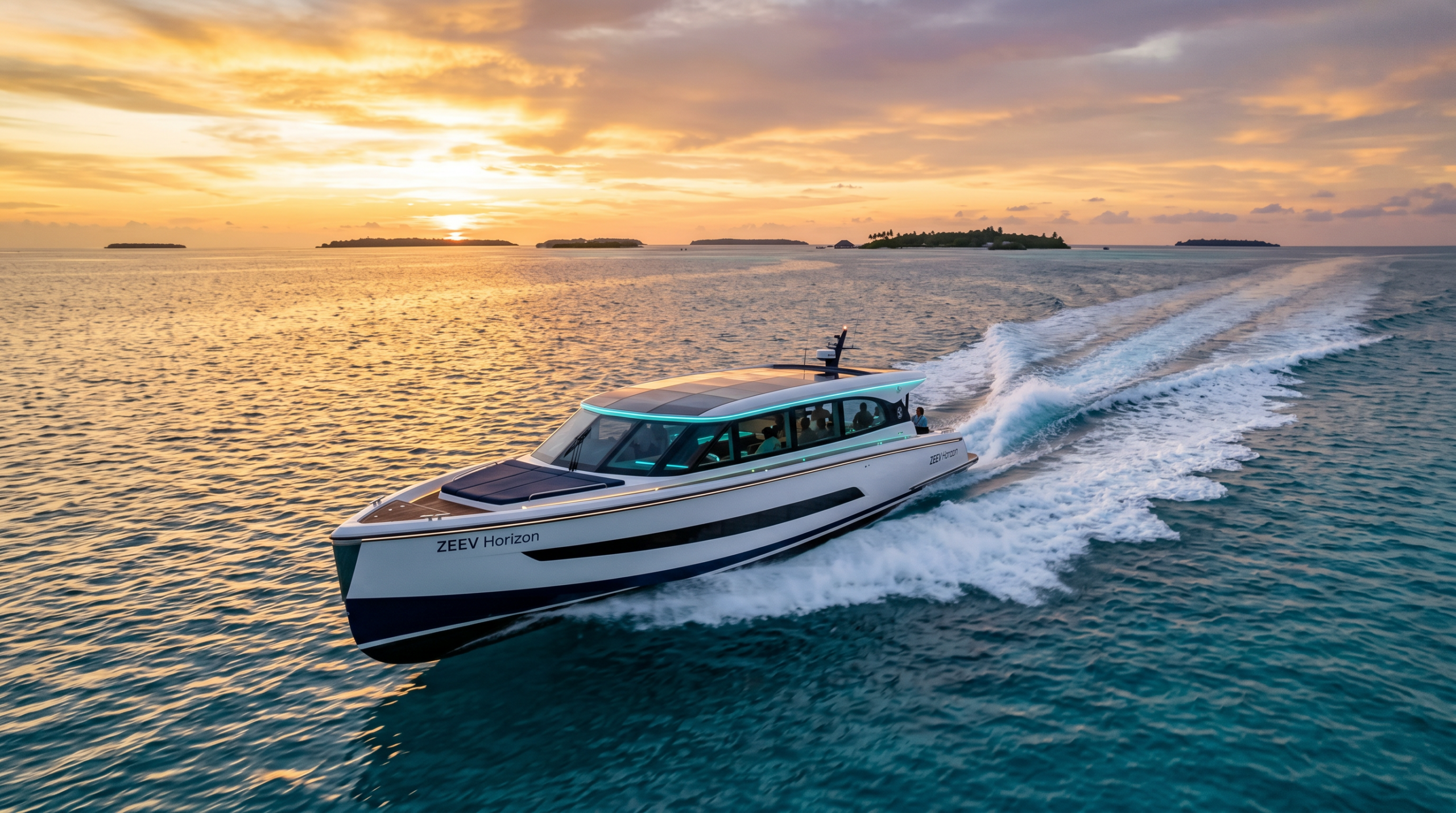 Maldives lagoon for electric marine route assessment