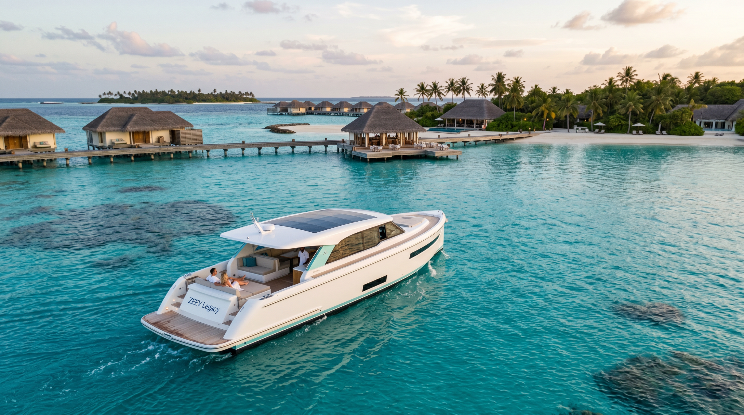 Premium electric vessel in Maldives island waters