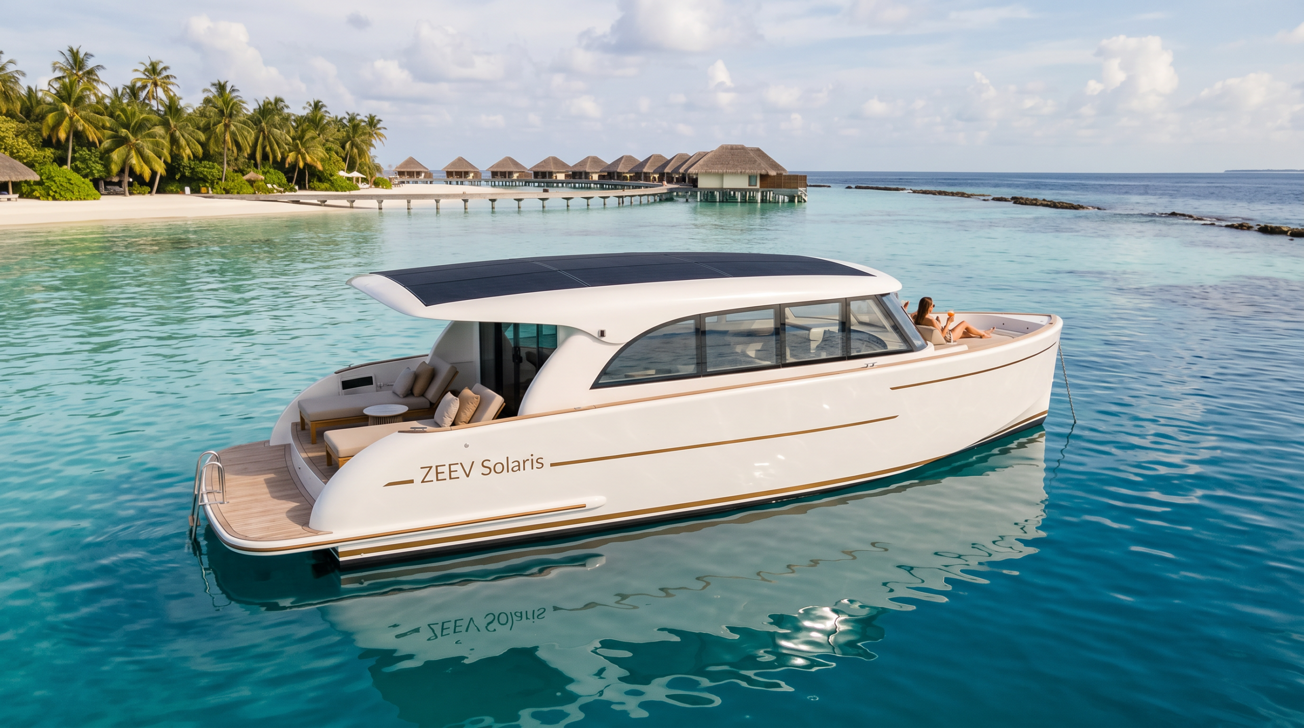 Solar electric yacht platform for premium marine deployment